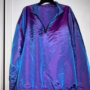 Iridescent Purple and Blue Windbreaker